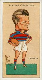 1927 Player's Football Caricatures By Mac #44 Jonty Parkin Front