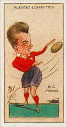 1927 Player's Football Caricatures By Mac #45 Wick Powell Front