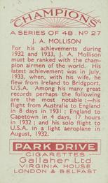 1934 Gallaher Champions #27 Jim Mollison Back