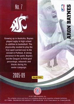 2017 Panini Washington State Cougars #7 Aron Baynes Back