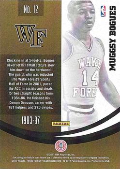 2017 Panini Wake Forest Demon Deacons #12 Muggsy Bogues Back