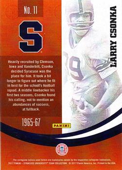 2017 Panini Syracuse Orange #11 Larry Csonka Back