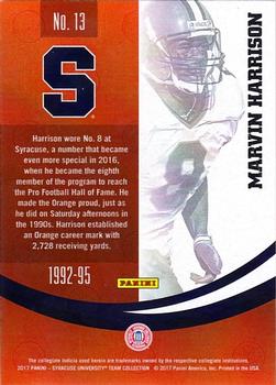 2017 Panini Syracuse Orange #13 Marvin Harrison Back