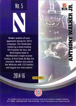2017 Panini Northwestern Wildcats #5 Anthony Walker Jr. Back