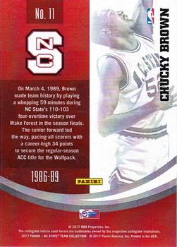 2017 Panini NC State Wolfpack #11 Chucky Brown Back