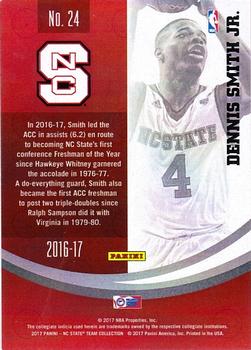 2017 Panini NC State Wolfpack #24 Dennis Smith Jr. Back