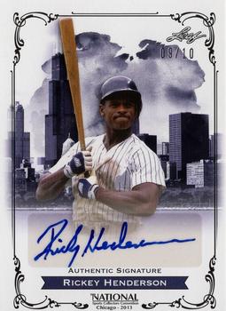 2013 Leaf National Convention - Autographs #N-RH1 Rickey Henderson Front