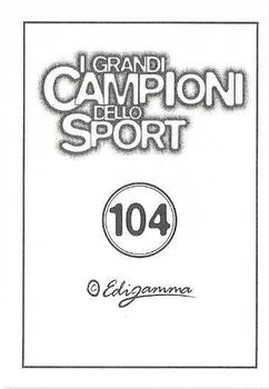 1997 I Grandi Campioni Dello Sport Stickers (Italian) #104 Sugar Ray Leonard Back