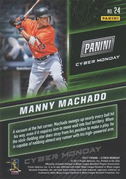 2017 Panini Cyber Monday #24 Manny Machado Back