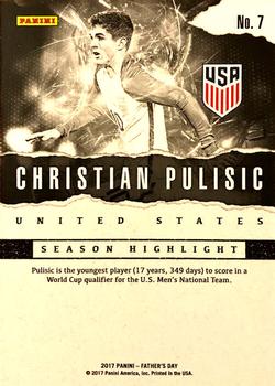 2017 Panini Father's Day - Panini Collection Cracked Ice #7 Christian Pulisic Back