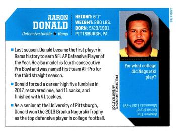 2018 Sports Illustrated for Kids #769 Aaron Donald Back