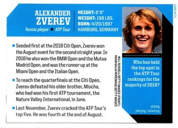 2018 Sports Illustrated for Kids #771 Alexander Zverev Back