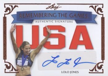 2012 Leaf Legends of Sport - Remembering the Games #RTG-LLJ Lolo Jones Front