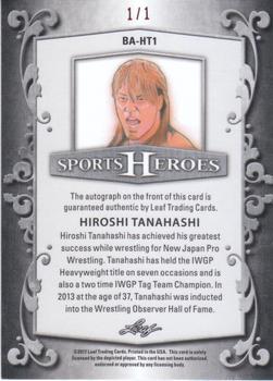 2017 Leaf Metal Sports Heroes - Red #BA-HT1 Hiroshi Tanahashi Back