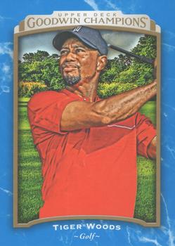 2017 Upper Deck Goodwin Champions - Royal Blue #45 Tiger Woods Front