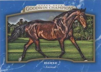2017 Upper Deck Goodwin Champions - Royal Blue #63 Horse Front