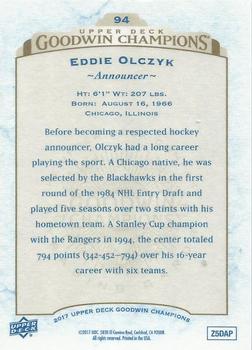 2017 Upper Deck Goodwin Champions - Royal Blue #94 Ed Olczyk Back