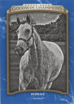 2017 Upper Deck Goodwin Champions - Royal Blue #113 Horse Front