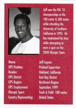 2000 UPS ATAP Olympic Hopefuls #NNO Jeff Laynes Back
