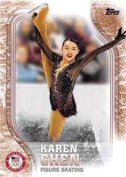 2018 Topps U.S. Olympic & Paralympic Team Hopefuls - Bronze #US-16 Karen Chen Front