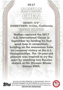 2018 Topps U.S. Olympic & Paralympic Team Hopefuls - Bronze #US-17 Nathan Chen Back