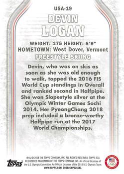 2018 Topps U.S. Olympic & Paralympic Team Hopefuls - Bronze #USA-19 Devin Logan Back