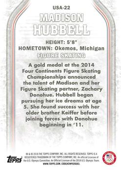 2018 Topps U.S. Olympic & Paralympic Team Hopefuls - Bronze #USA-22 Madison Hubbell Back