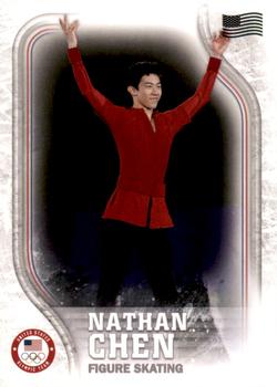 2018 Topps U.S. Olympic & Paralympic Team Hopefuls - U.S. Flag #US-17 Nathan Chen Front