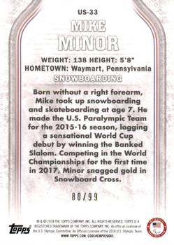 2018 Topps U.S. Olympic & Paralympic Team Hopefuls - U.S. Flag #US-33 Mike Minor Back