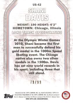 2018 Topps U.S. Olympic & Paralympic Team Hopefuls - U.S. Flag #US-42 Shani Davis Back