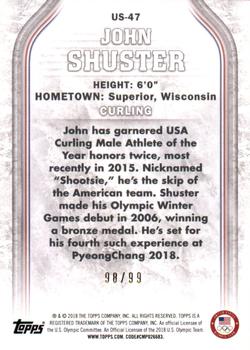 2018 Topps U.S. Olympic & Paralympic Team Hopefuls - U.S. Flag #US-47 John Shuster Back