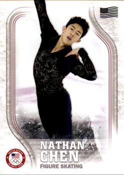 2018 Topps U.S. Olympic & Paralympic Team Hopefuls - U.S. Flag #USA-17 Nathan Chen Front