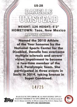 2018 Topps U.S. Olympic & Paralympic Team Hopefuls - Gold #US-28 Danelle Umstead Back