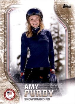 2018 Topps U.S. Olympic & Paralympic Team Hopefuls - Gold #US-30 Amy Purdy Front