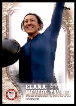 2018 Topps U.S. Olympic & Paralympic Team Hopefuls - Gold #USA-7 Elana Meyers Taylor Front