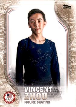 2018 Topps U.S. Olympic & Paralympic Team Hopefuls - Gold #USA-18 Vincent Zhou Front