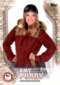 2018 Topps U.S. Olympic & Paralympic Team Hopefuls - Gold #USA-28 Amy Purdy Front