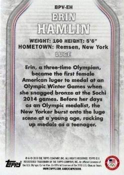 2018 Topps U.S. Olympic & Paralympic Team Hopefuls - Podium Image Variations #BPV-EH Erin Hamlin Back