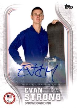 2018 Topps U.S. Olympic & Paralympic Team Hopefuls - Autographs #US-31 Evan Strong Front