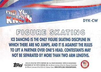 2018 Topps U.S. Olympic & Paralympic Team Hopefuls - Did You Know? #DYK-CW Charlie White Back