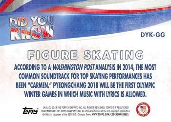 2018 Topps U.S. Olympic & Paralympic Team Hopefuls - Did You Know? #DYK-GG Gracie Gold Back
