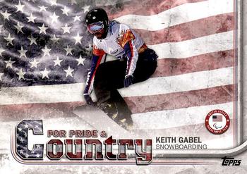 2018 Topps U.S. Olympic & Paralympic Team Hopefuls - For Pride and Country #PAC-KG Keith Gabel Front