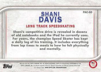2018 Topps U.S. Olympic & Paralympic Team Hopefuls - For Pride and Country #PAC-SD Shani Davis Back