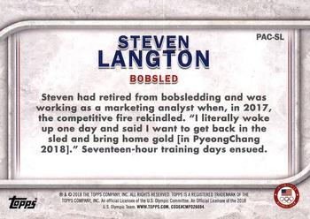 2018 Topps U.S. Olympic & Paralympic Team Hopefuls - For Pride and Country #PAC-SL Steven Langton Back