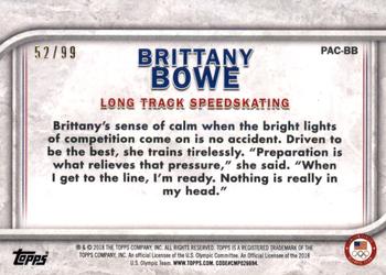 2018 Topps U.S. Olympic & Paralympic Team Hopefuls - For Pride and Country - U.S. Flag #PAC-BB Brittany Bowe Back