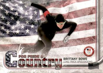 2018 Topps U.S. Olympic & Paralympic Team Hopefuls - For Pride and Country - U.S. Flag #PAC-BB Brittany Bowe Front