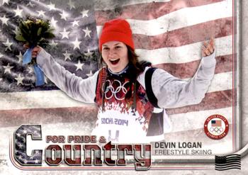 2018 Topps U.S. Olympic & Paralympic Team Hopefuls - For Pride and Country - U.S. Flag #PAC-DL Devin Logan Front