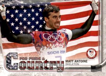 2018 Topps U.S. Olympic & Paralympic Team Hopefuls - For Pride and Country - U.S. Flag #PAC-MA Matt Antoine Front