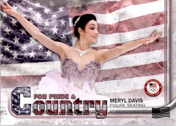 2018 Topps U.S. Olympic & Paralympic Team Hopefuls - For Pride and Country - U.S. Flag #PAC-MD Meryl Davis Front