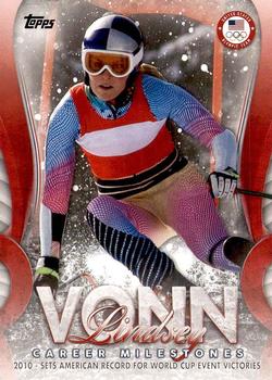 2018 Topps U.S. Olympic & Paralympic Team Hopefuls - Lindsey Vonn Career Milestones #LV-9 Lindsey Vonn Front